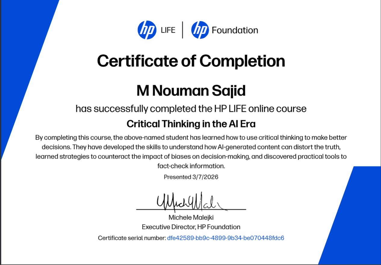 HP Life Certification